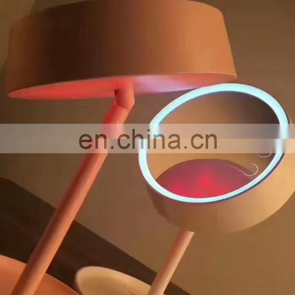 2017 Hot Sale Round Metal Standing Led Dressing Table Mirror Lights photo-3