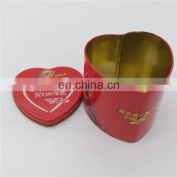 Red Heart Shape Gift Chocolate Box Metal Tin Wholesale photo-4