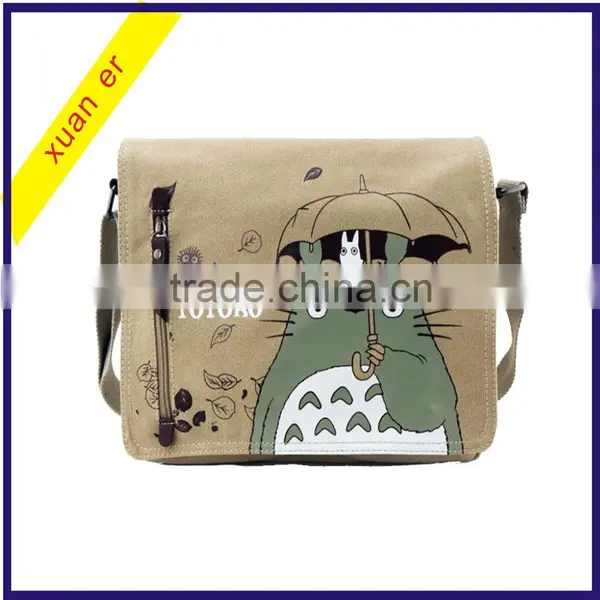 2016 New Products Fashion Cartoon Character Pattern Custom Printed Canvas Single Shoulder Bag photo-2