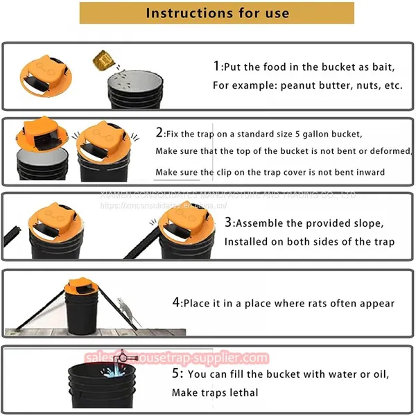 Reusable Auto Reset Multi-catch Flip N Slide Bucket Lid Rat Killer Mouse Trap photo-4