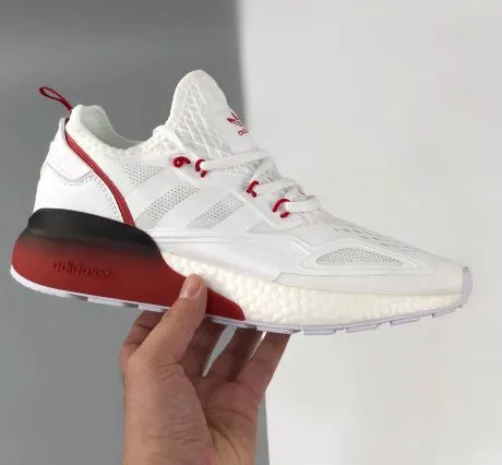 Adidas Originals ZX 2K Boost in White/Black For Sale photo-3