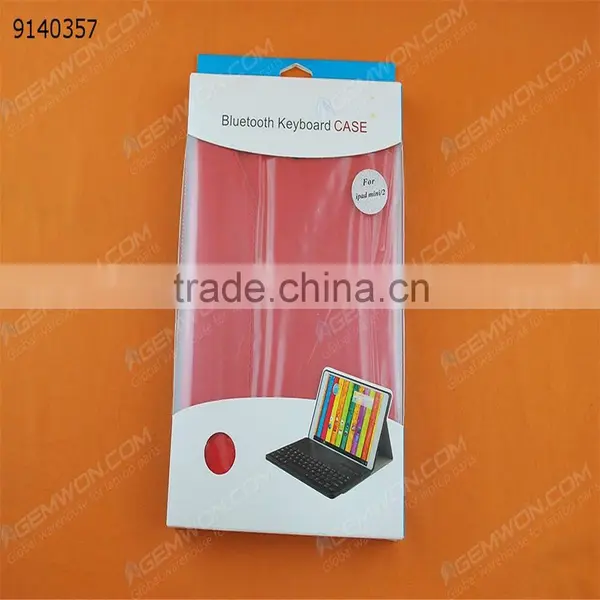 Bluetooth Keyboard for IPad Mini,red Plastic Keyboard+ High Quality PU Removable Plastic Keyboard With Synthetic Leather photo-5