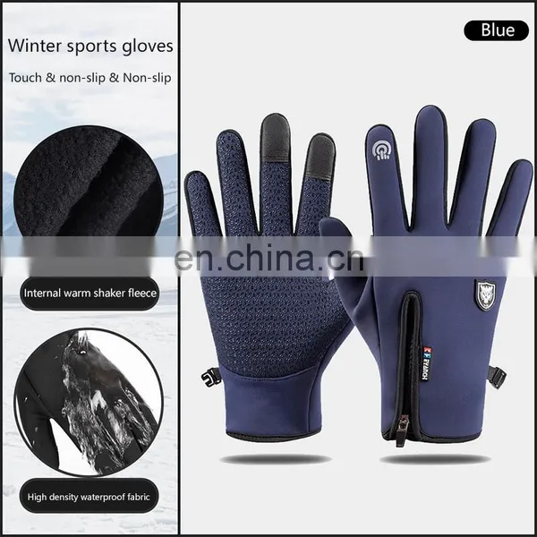 RTS In Stock Multi Functional Winter Touchscreen Gloves Waterproof Thermal Outdoor Nylon Mitten Gloves For Racing Biking Cycling photo-5