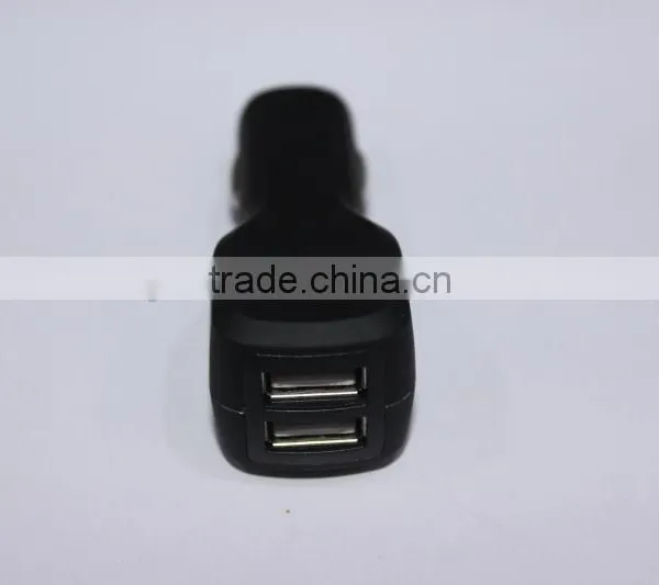 3.1Amp 3100mA Output Dual 2nd USB Vehicle Auto Car Charger With Black Painting Rubberized Finished photo-2