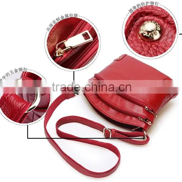 2016 Guangzhou Genuine Leather Shell Bag Shoulder Bags Handbag Messenger Bag for Women photo-5