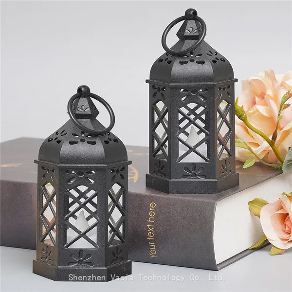 Hexagonal Wind Lamp Lantern Lamps, Retro Outdoor Hanging for Garden & Party Decorative Light photo-4