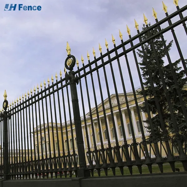 Outdoor Black Steel Fence Powder Coated Garden Fence Courtyard Stair Fence for Decoration Security photo-4
