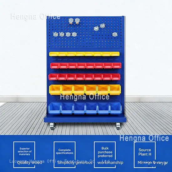 Metal Tool Wall, Wall Mounted Pegboard Panel for Maintenance Rooms and Hardware Storerooms