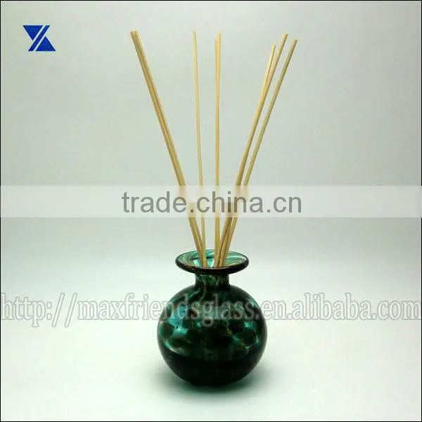 Mottled Green Glass Perfume Bottle, Reed Diffuser