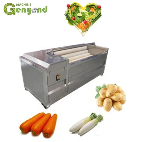 Factory Genyond Sweet Potato/ Onion/walnut/ Carrot Brush Washer Washing Machine Peeling Cleaning Machine photo-6