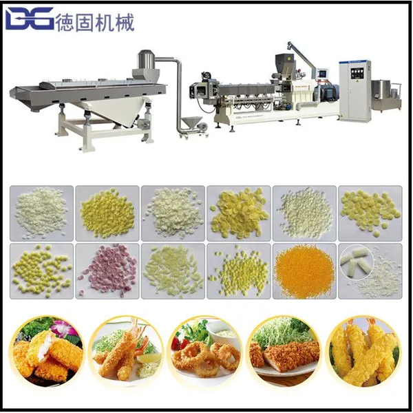 White and Yellow Panko Small Particles Extruded BreadCrumb Chips Food Extruder Bread Crumb Crusher Machine photo-2