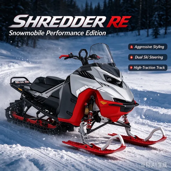 900cc 4-Stroke EFI Gasoline Snowmobile With Automatic Track Drive, Differential Lock for Winter Mountain Recreation