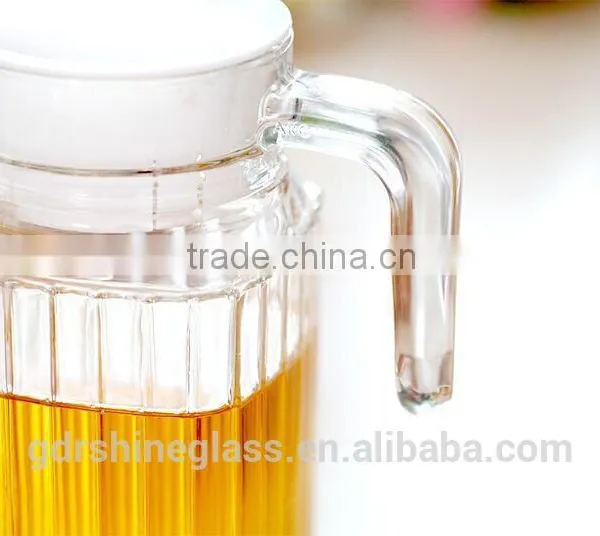 1.0L Lliter Smartly Design Glass Water Bottle Jug Set With Lid photo-2