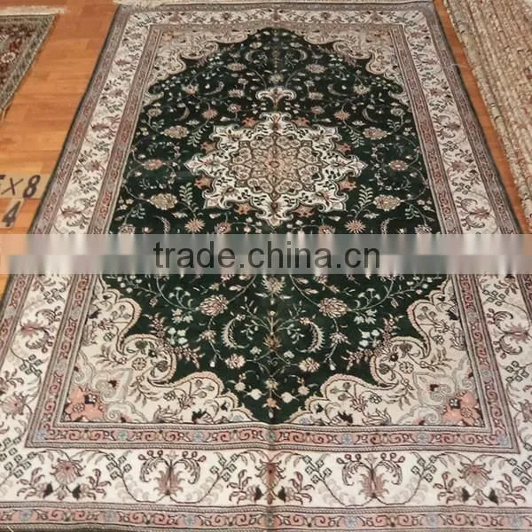 5'x8' Grey Background Persian Carpet Double Knots Handmade Cotton Carpet photo-5