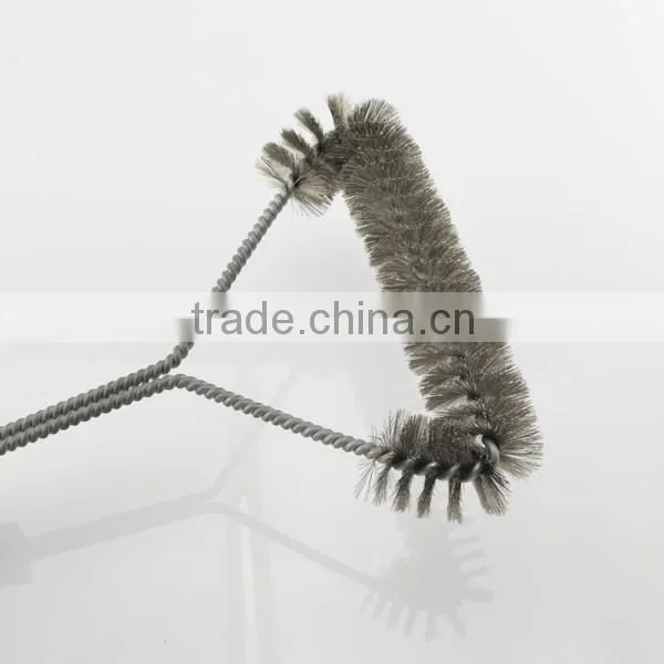 In Stock Factory 12'' BBQ Grill Brush Zinc Plated Wire Bbq Cleaning Brush Brass Wire BBQ Grill Cleaning Brush photo-6