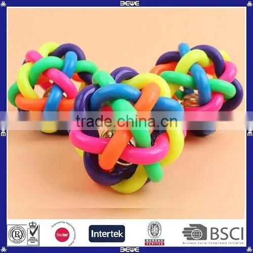 Rainbow Color Soft Rubber Vocal Cheap Balls Pet Toys Ball photo-2