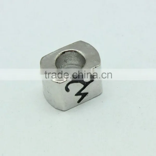 Wholesale Zinc Alloy Archaized Pdora Square Shape Anti-silver Slide Beads photo-3