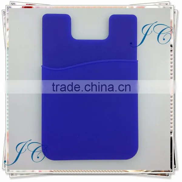 2016 Cheap Promotional Silicone Cell Phone Credit Card Holder With 3M Sticker Smart Wallet photo-2