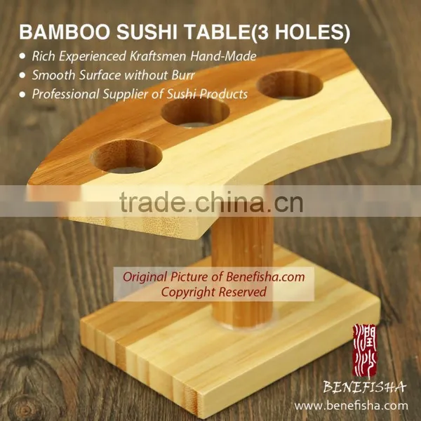 Hand Made Bamboo Sushi Table With Three Holes