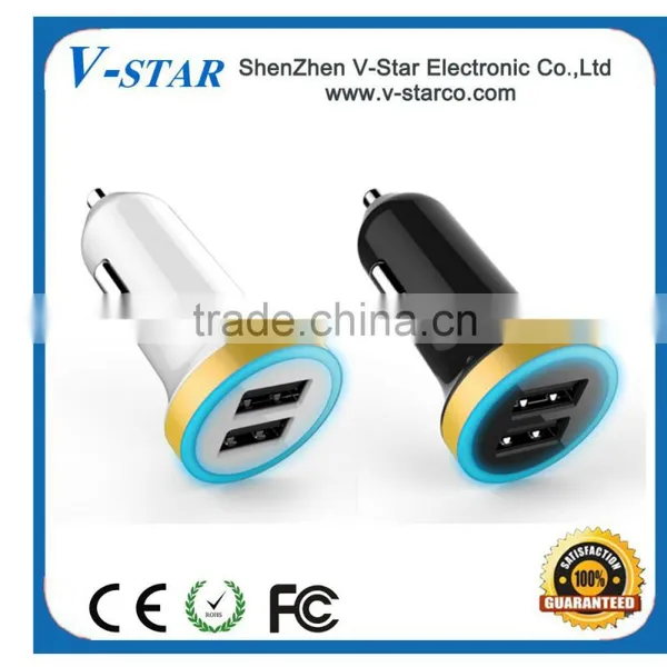 Dual USB Car Charger for IPad Colorful Dual Usb Car Charger/electric Wheelchair Charger/cigarette Lighter/new Products South Kor photo-4