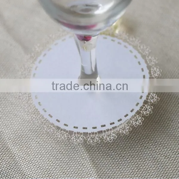 Haoze Laser Cut Place Card on the Bottom of Wine Glass WC-1 for Party Wedding photo-3