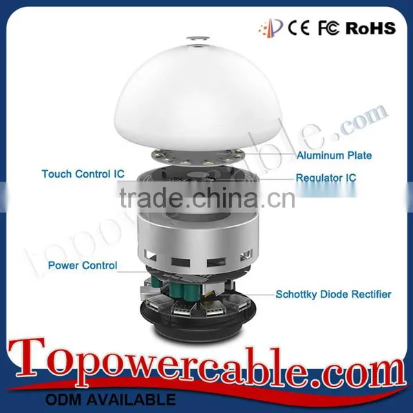 30W 6A USB Charging Port With Touch-Sensitive Control Push Button LED Desk Lamp photo-4