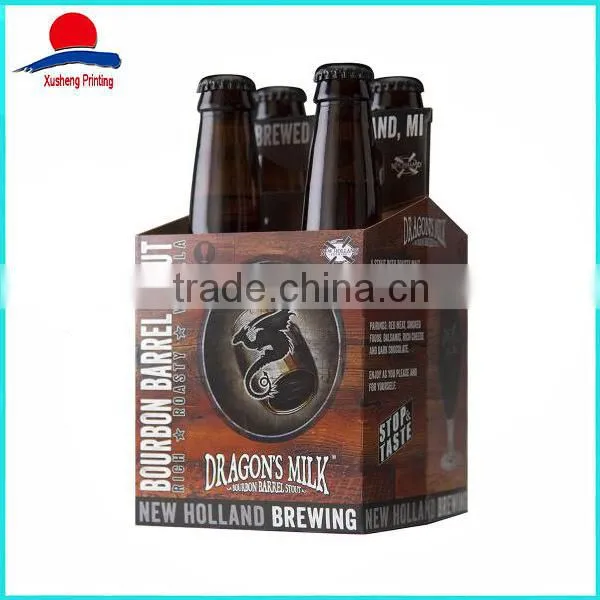 High Quality Customized 4 Pack Beer Packaging Box