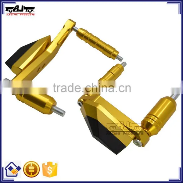 BJ-FS-MT07 Motorcycle CNC Aluminum 6061 and POM Golden Left and Right Frame Sliders Crash Protector for Yamaha MT07 13-15 photo-2