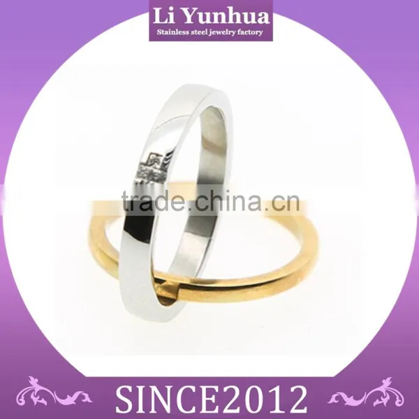 Stainless Steel Diamond Two-in-one Rings