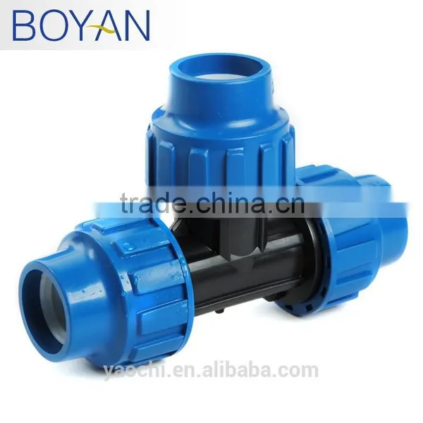 China Supplier Free Samples Hydraulic Equal PP Compression Fitting Tee Quality Choice photo-2