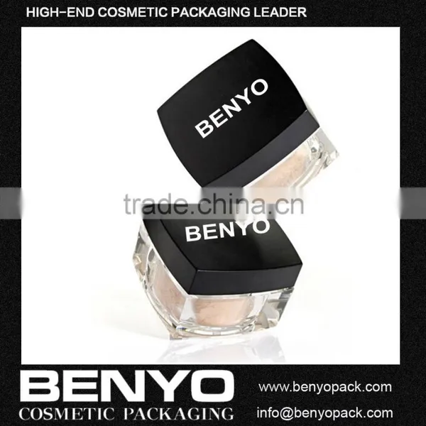 2014 New Arrival Plastic Loose Powder Jar With Sifter
