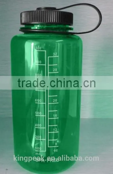 1000ml Wide Mouth Plastic Sport Bottle/Plastic Water Bottle/Plastic Sport Water Bottle
