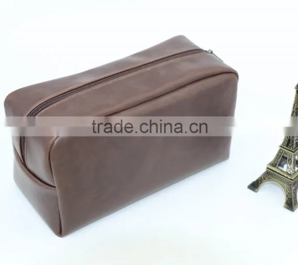 High Quality PU Leather Makeup Cosmetic Bag Packaging Storage Bag photo-2