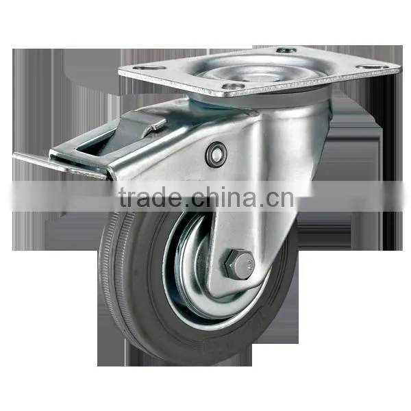 European Industrial Casters With Gray Rubber Wheels photo-2