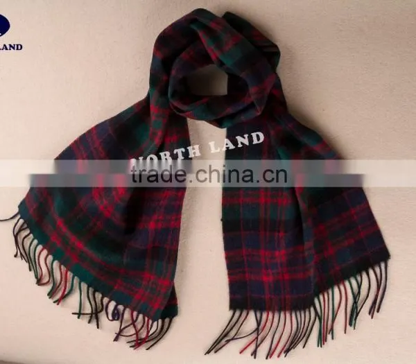 Wool Cashmere Scottish Tartan Scarf photo-2