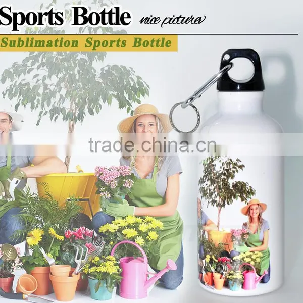 400ML Silver Sublimation Sports Water Bottle photo-3