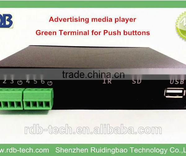 RDB 2014 New Wall Mounting HDMI/Digital Optical Output RS232/RS485 Control Full HD Advertising Media Player HD photo-2