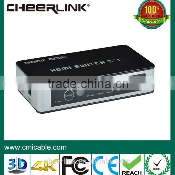 Hot New Product for 2015 Remote Control Ultra hd 5 Port Hdmi Switch photo-5