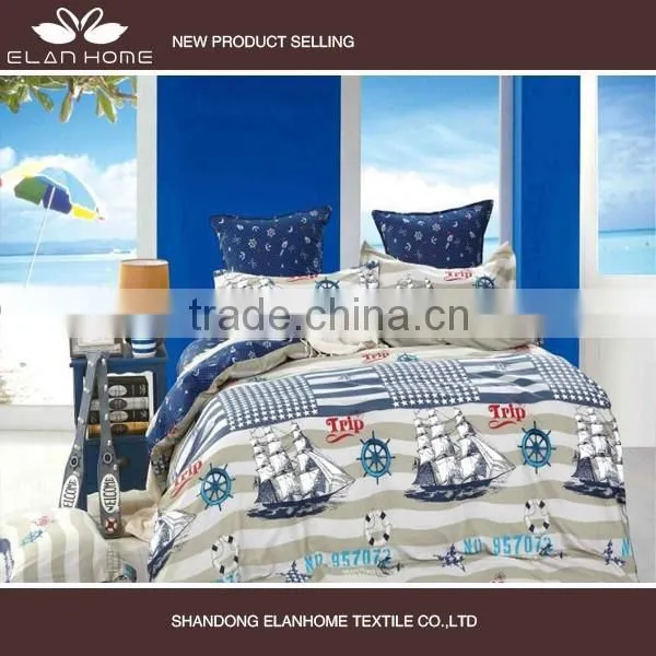 100% Cotton 128*68 40s*40s Pigment Printting Wholesale Quilt Cover Set With Zipper photo-2