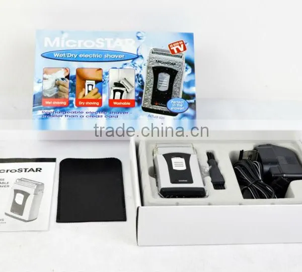 Cordless rechargeable wet/dry shaver