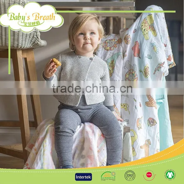 MS-25 Printed Organic 47x47 Muslin Swaddle Swaddling Blankets 4 Pack Supplier's Choice photo-6