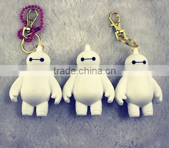 Hot New Products Silicone Big Hero Baymax Keychain photo-2
