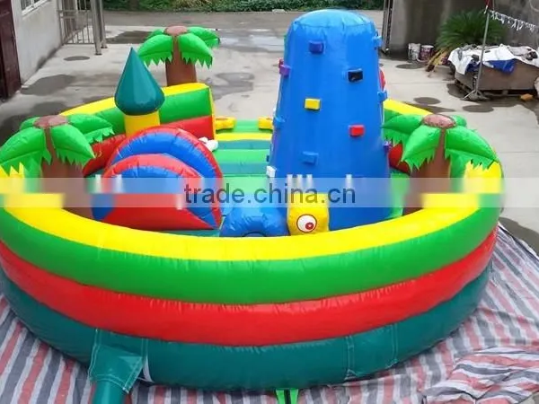 Forest Style Inflatable Outdoor Kid Party Event Bouncer Casle With Climbing Tower photo-3
