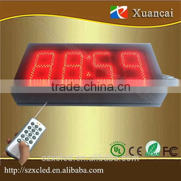 5'' Red Brightness Adjustable LED Digital Timing Clock 7 Segment 5'' Outdoor Digits Time Clock photo-2