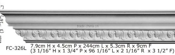 2015 High Quality Good Price Beautiful Luxury Decorative pu Carving Cornice Mouldings photo-6