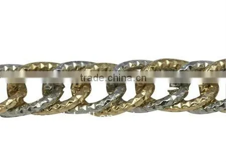 Aluminum Double Link Chains, Multicolor, Chains: about 17x11x2mm(CHA-K1463-K15)