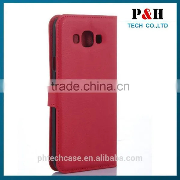 Case For Samsung Galaxy E7 Leather Stand Pouch With 2 Card Slots/Magnetic Snap photo-5
