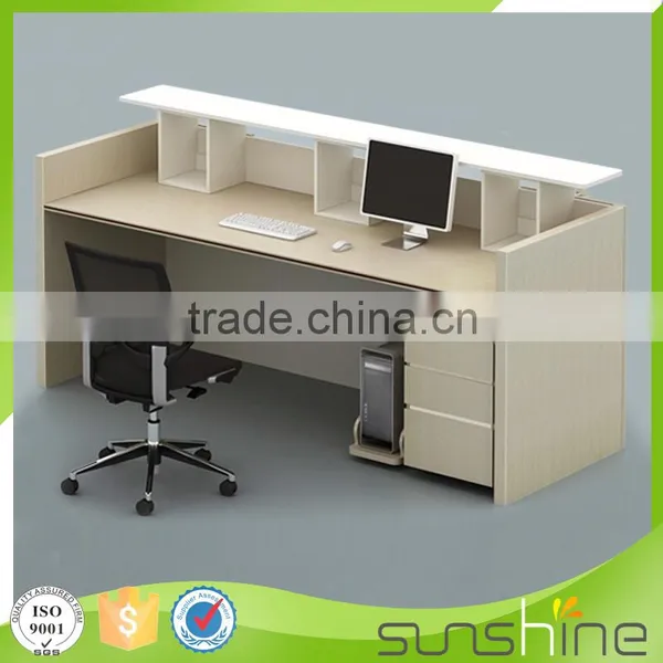 JB-RCT04 Sunshine Furniture Factory Manufacture Office Use Furniture Particle Board Small Reception Desk photo-2