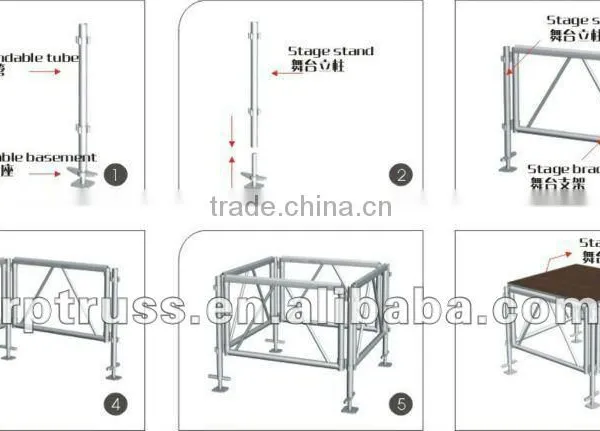 Hot Selling Stage!smart Stage Load Capacity 750kg/sq.m Stage Platform Rentals photo-6
