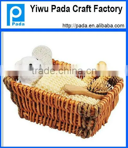 Promotional Natural Rattan Bath Set